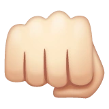 下载"迎面而来的拳头:浅肤色" emoji高清大图 - emoji表情大全,emoji