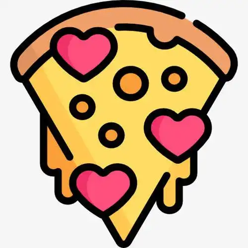 彩色的卡通披萨装饰