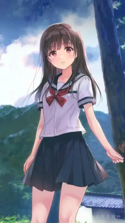 动漫女孩校服图片