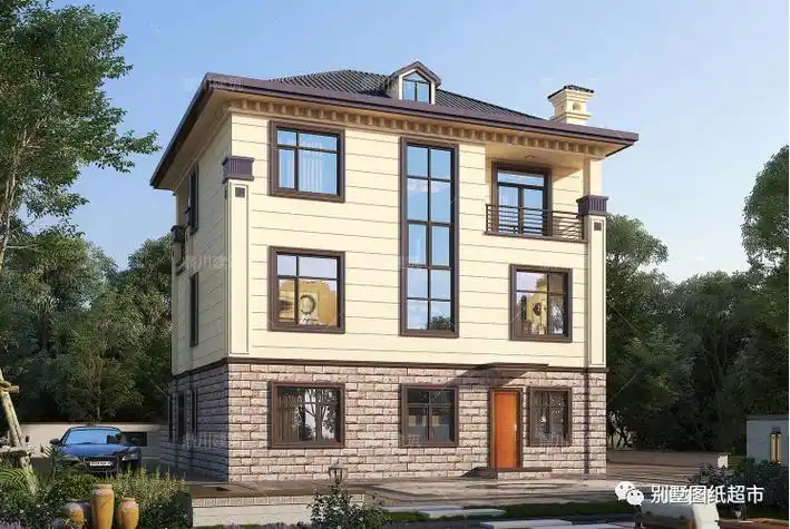 21款新中式三层别墅精美大气户型实用特别适合建在农村建