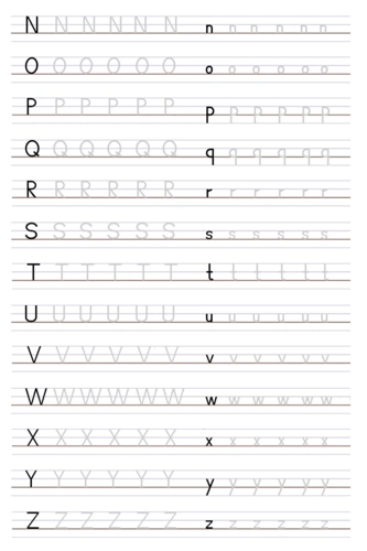 英语字母棒棒体描红.pdf