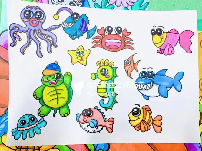 儿童画  #简笔画  #创意儿童画  #简笔画海洋动物  #鱼类简笔画