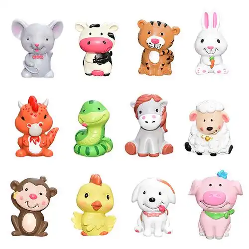 汽车摆件创意十二生肖卡通小动动物车载摆设仪表摆件