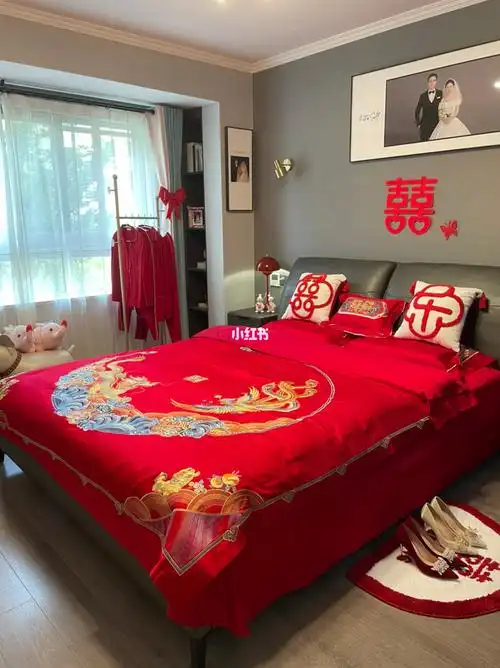 婚房布置60让妈妈一眼万年的结婚四件套78