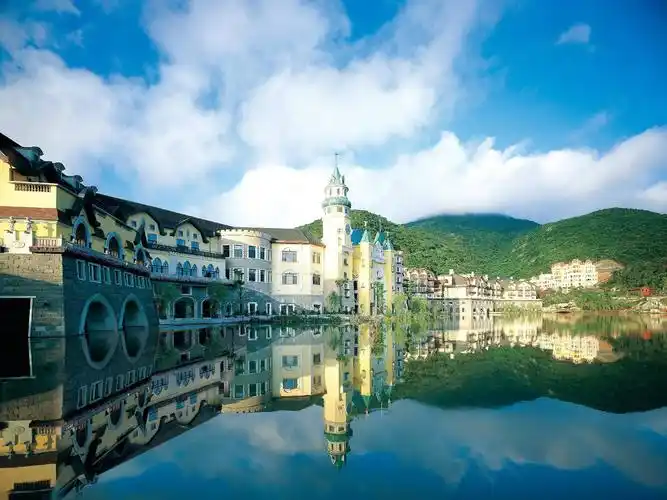 深圳东部华侨城,酒店,湖泊 桌布 - 1600x1200