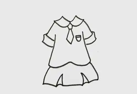 女生校服简笔画彩色画法步骤图片求给这张图片上的四个服装搭配颜色