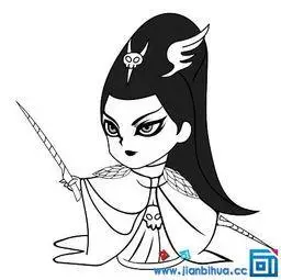 白骨精和蜘蛛精简笔画