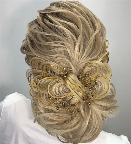 高端式晚装盘发 高贵轻奢巨正式_盘发发型 - 美发站