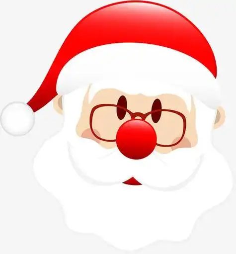 红色卡通圣诞老人头像