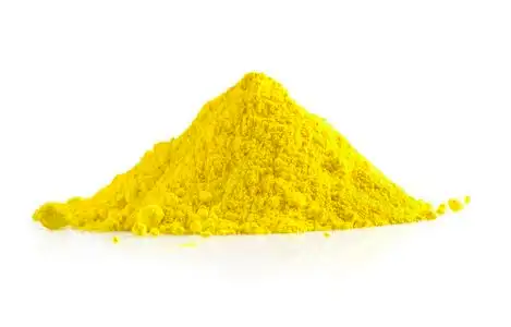 粉末堆白堆的黄色粉末照片