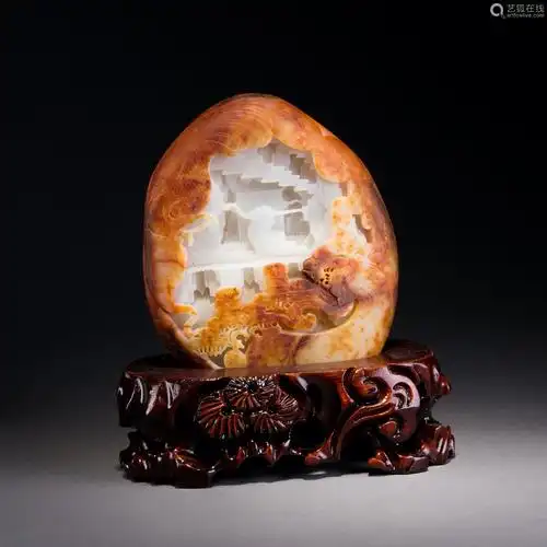 5*4.4cm  730g拍品描述本作品為名雕刻師:冀克正作品.