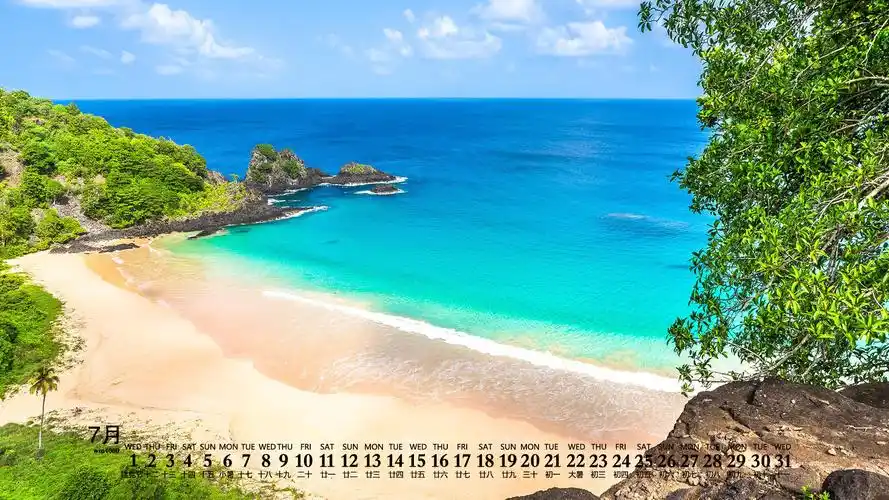 2020年7月唯美壮观自然风景日历壁纸