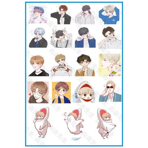 向南 q版蔡徐坤纹身贴纸 明星人气diy 防水持久 一件包邮