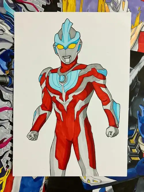 银河奥特曼超详细手绘过程看了一定会