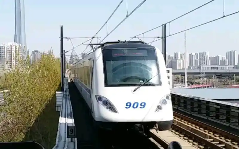 【天津地铁pov行】天津津滨轻轨9号线全程原速原声侧窗展望