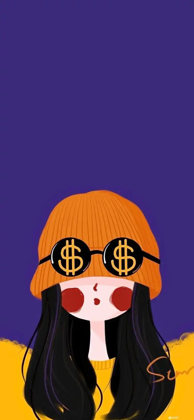 手机高清无水印可爱打工人女生壁纸.#壁纸潮图 #手机壁纸 # - 抖音