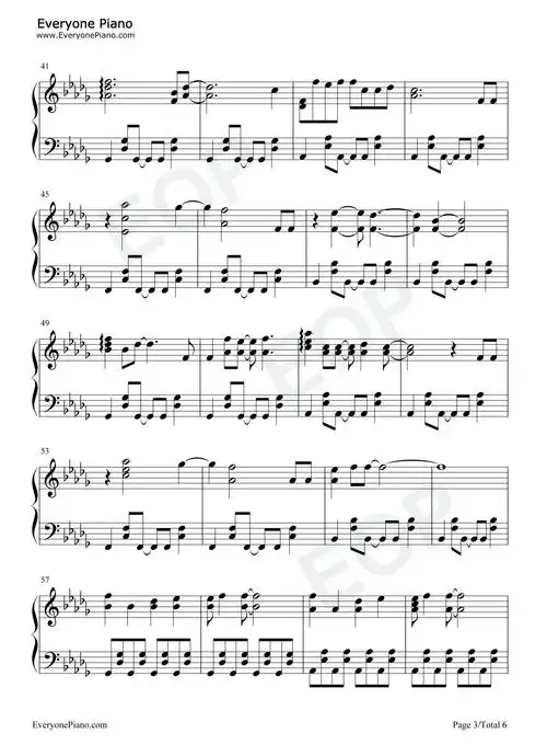 爱人错过-走过路过没遇过回头转头还是错-抖音五线谱预览3