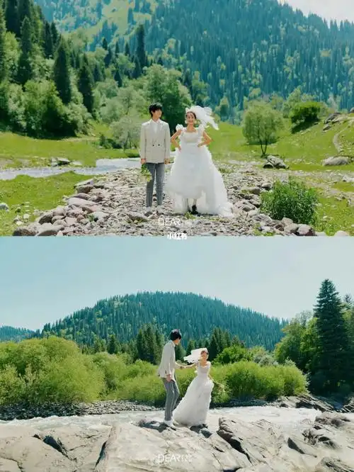 如油画般美好如梦境般动人森系女神婚纱照