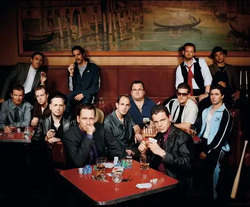 the "paypal mafia" photographed at tosca in san francisco, oct
