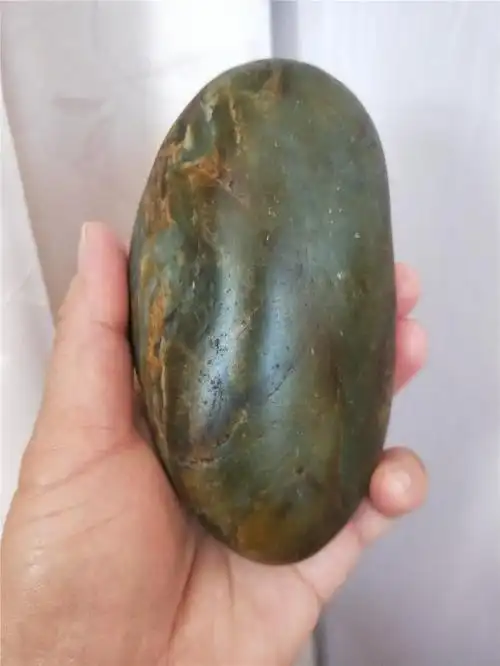 和田玉籽原石436克新疆玉原皮色真皮天然玉石珠宝奇石