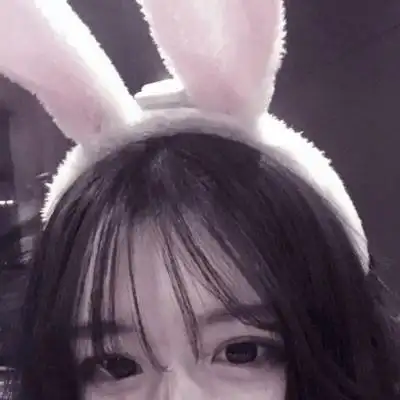 兔子耳朵真人女生头像