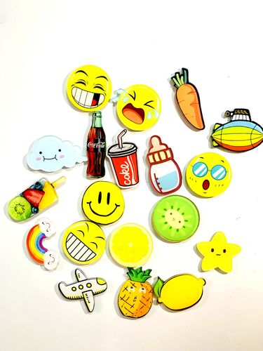 可爱创意软萌彩色小清新水果蔬菜卡通饮料瓶表情包磁性冰箱贴