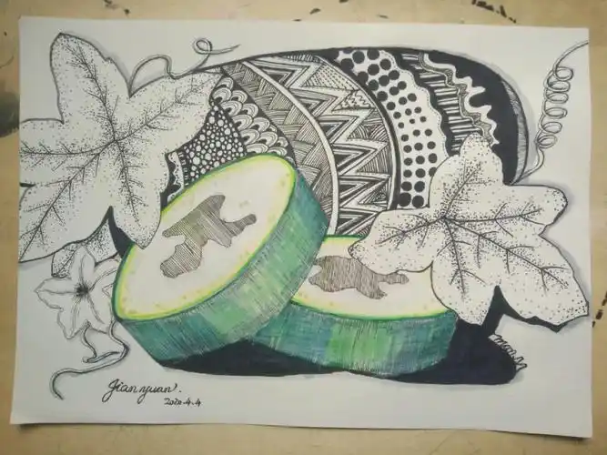 冬瓜儿童线描原创