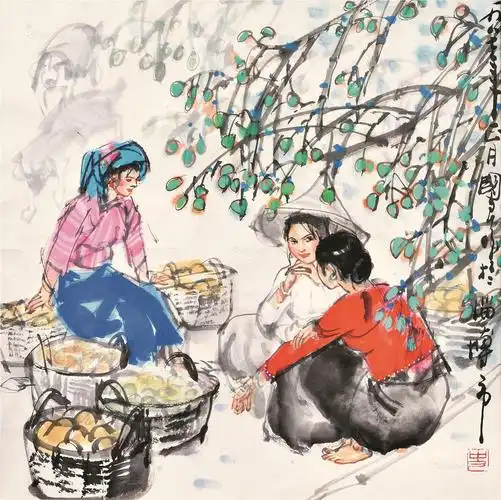 0742丰收镜框纸本