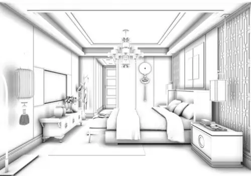 时尚卧室设计81277图下载(图片28.59mb)-家居空间库-su模型-我图网