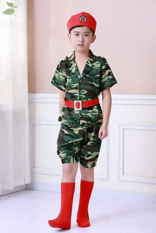 活动夏季元旦幼儿园六一节女童陆军儿童军装合唱儿童演出服