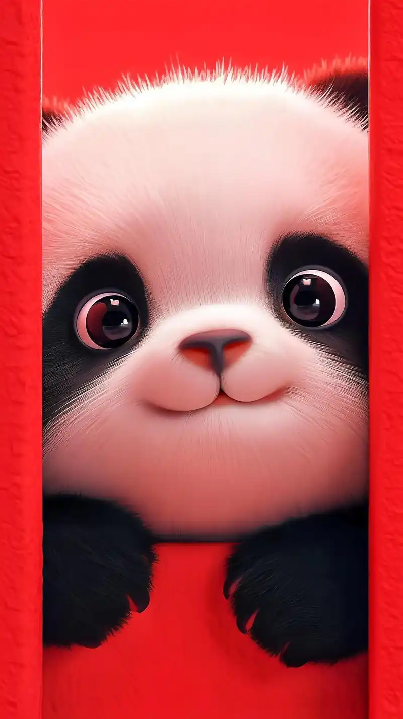 ai壁纸素材|3d卡通|躲猫猫系列.哎呀～!是谁家可可爱爱啊 - 抖音