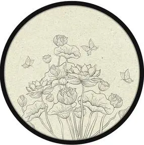 中国风水墨荷花墙面装饰画