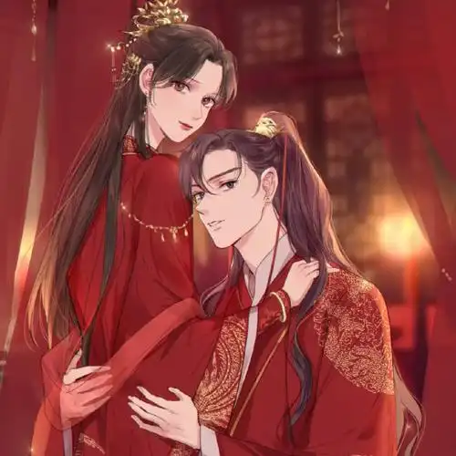 古风婚礼红烛罗帐锦屏鸳鸯