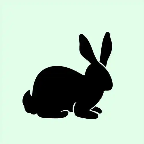 野生动物的黑色剪影图片