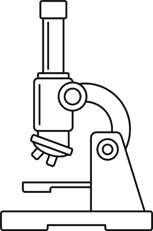 实验室显微镜图标轮廓风格