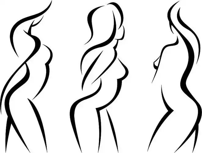 抽象标志女人的侧面脸