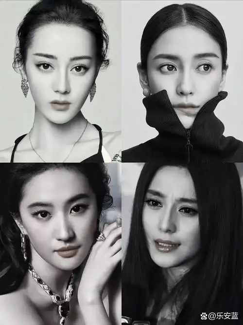 尽显顶级骨相东方美人和西方美人颧骨柔和明星照片鹅蛋脸标准脸型图