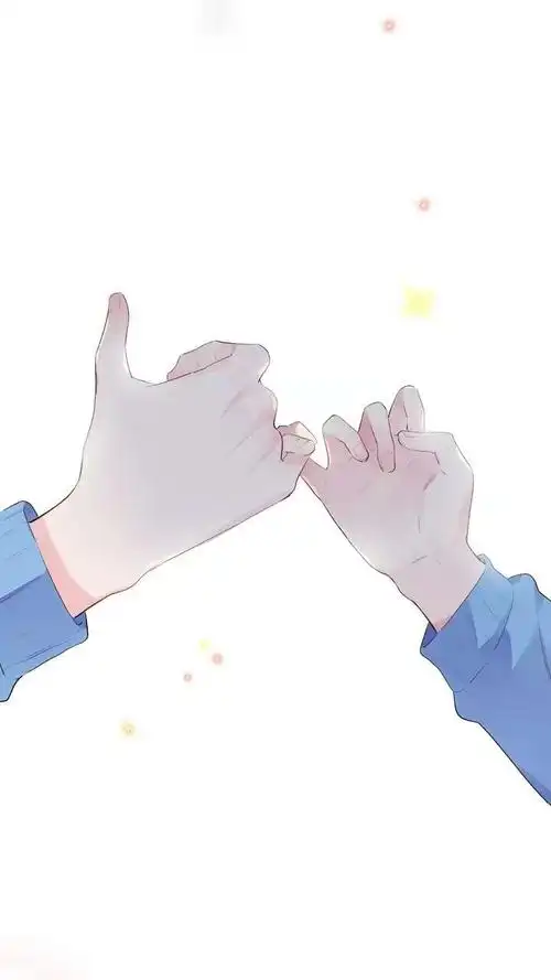 拉勾勾 长大了你可要娶我呀_手机壁纸_动漫卡通手机壁纸_我要个性网