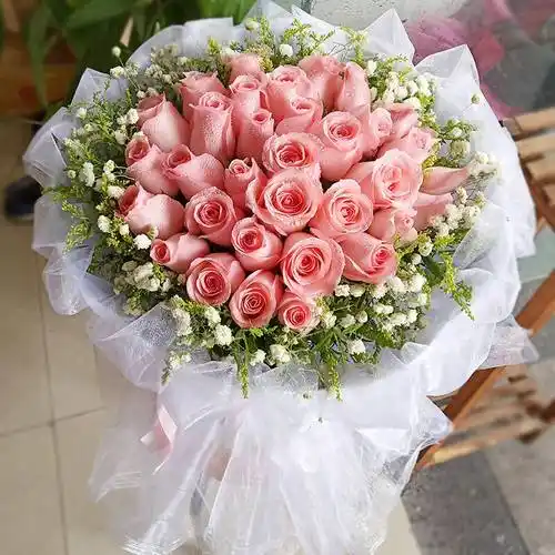 花诺达 恋粉玫瑰花束