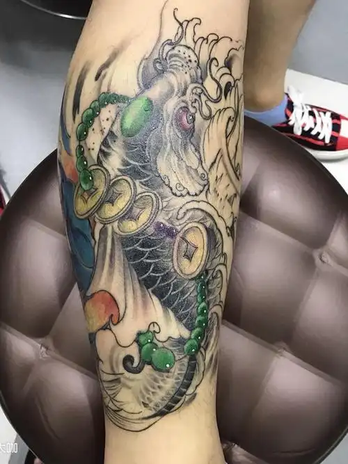 富贵鲤鱼_纹身图案手稿图片_小伟的纹身作品集