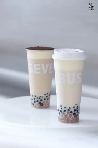seven bus 奶茶 饮品拍摄