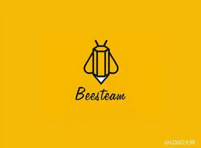 一组以蜜蜂为元素的灵感logo设计欣赏