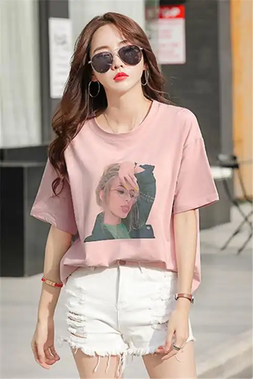 纯棉白色t恤女短袖夏装2020年新款宽松女装体恤韩版半袖上衣