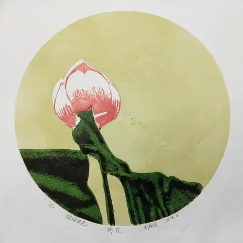 刘丽琼老师的套色荷花