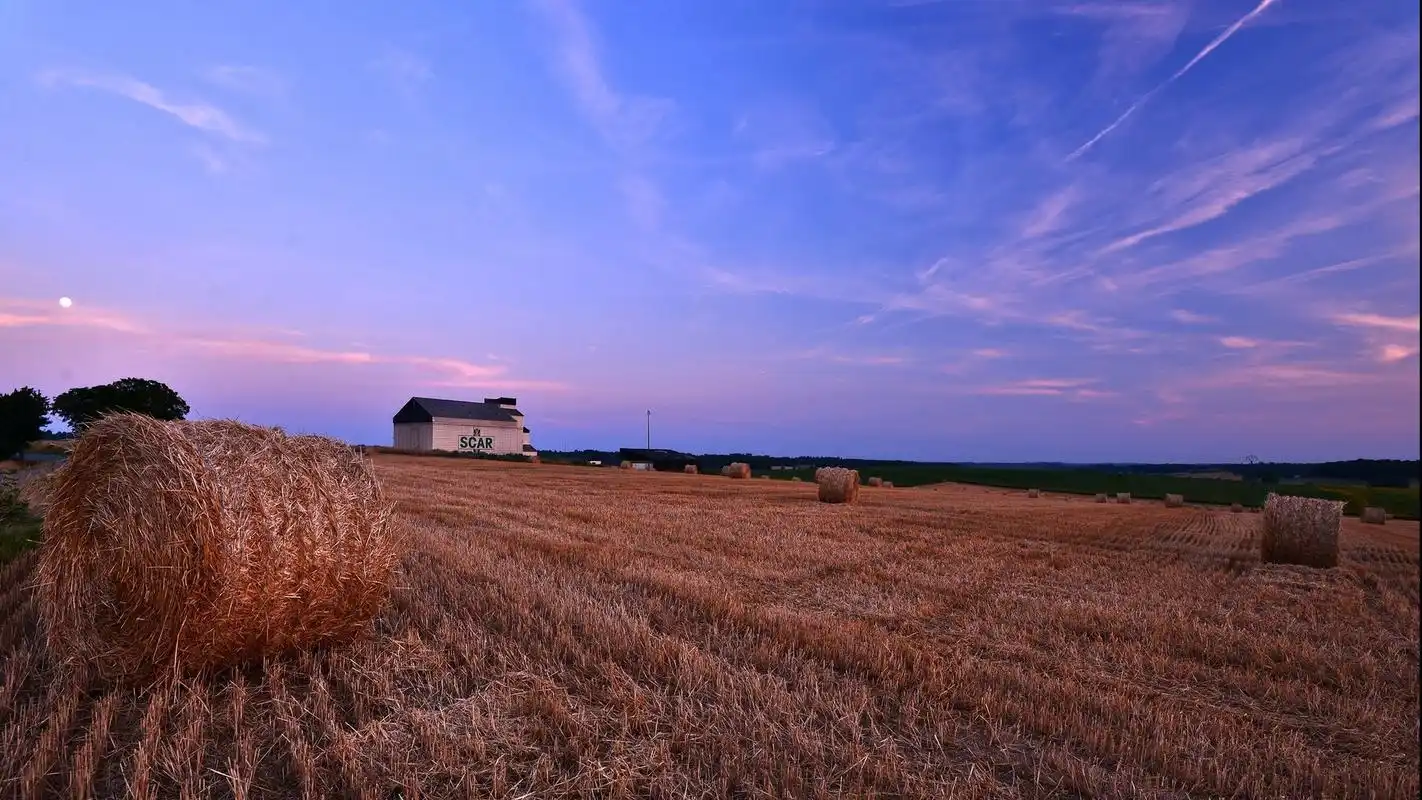 秋天田野丰收草卷唯美摄影宽屏电脑桌面壁纸第四辑