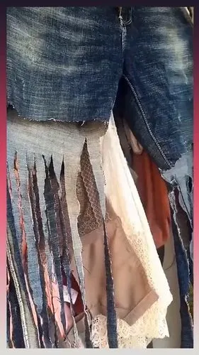 老婆剪的破洞牛仔裤,说这样穿凉快,天气太热了!