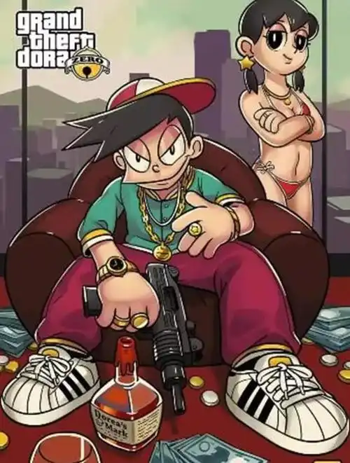 哆啦a梦小夫是黑社会大哥静香变御姐这画风你绝对没见过