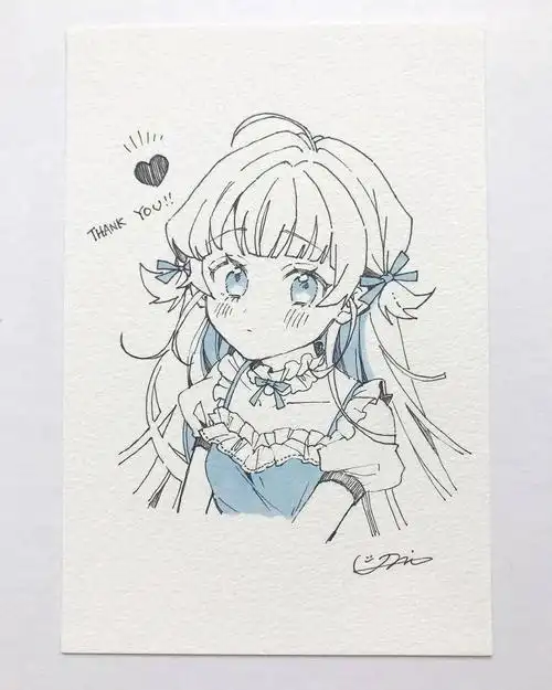 马克笔手绘洛丽塔漫画少女手绘