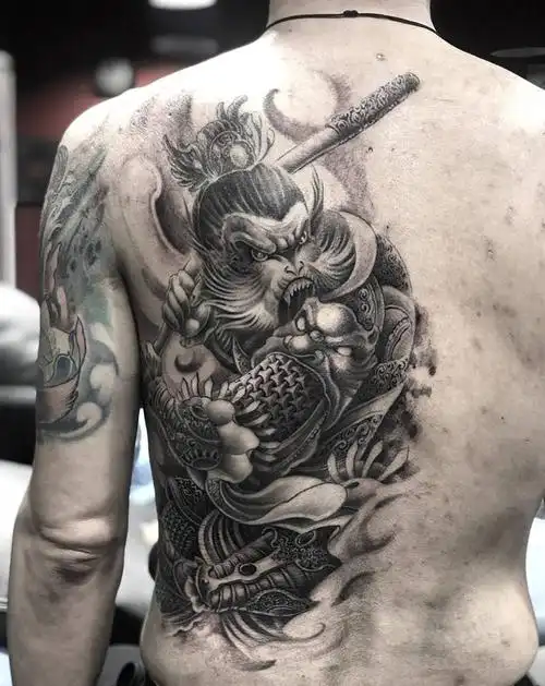 斗战胜佛纹身图片_背部新传统老传统纹身图案