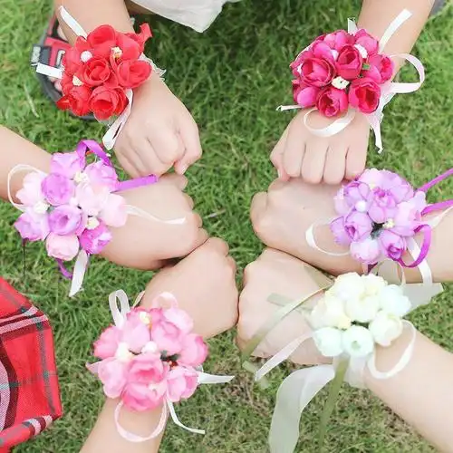 伴娘手花手腕花新娘结婚姐妹团婚礼舞蹈韩式幼儿园啦啦队婚庆用品